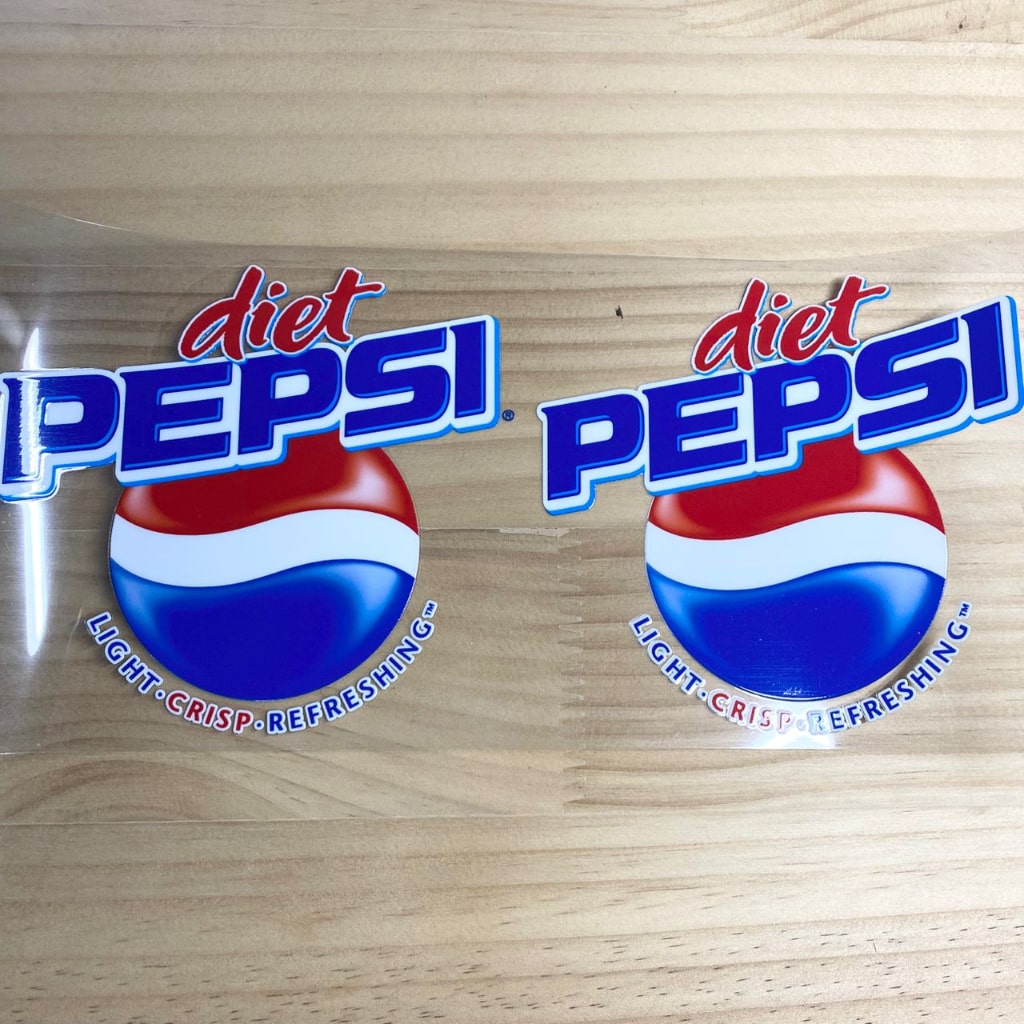 16oz UVDTF Cup Wraps, Diet Pepsi ,Drinking