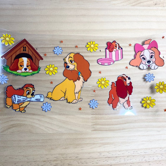 16oz UVDTF Cup Wraps,Lady And The Tramp ,Cartoon