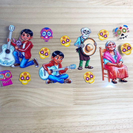 16oz UVDTF Cup Wraps,Coco ,Cartoon