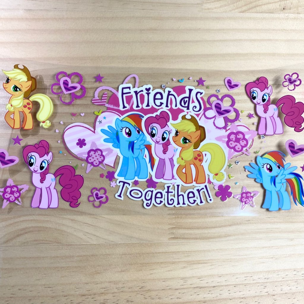 16oz UVDTF Cup Wraps, Little Pony , Cartoon