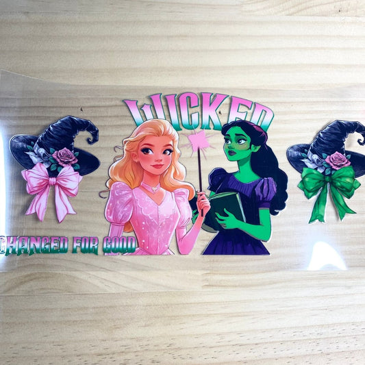 16oz UVDTF Cup Wraps, Wicked ,Cartoon