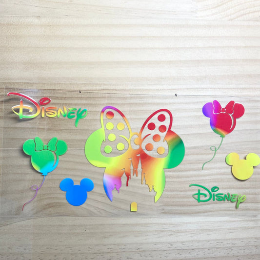 16oz UVDTF Cup Wraps,Minnie Mouse Head ,Cartoon