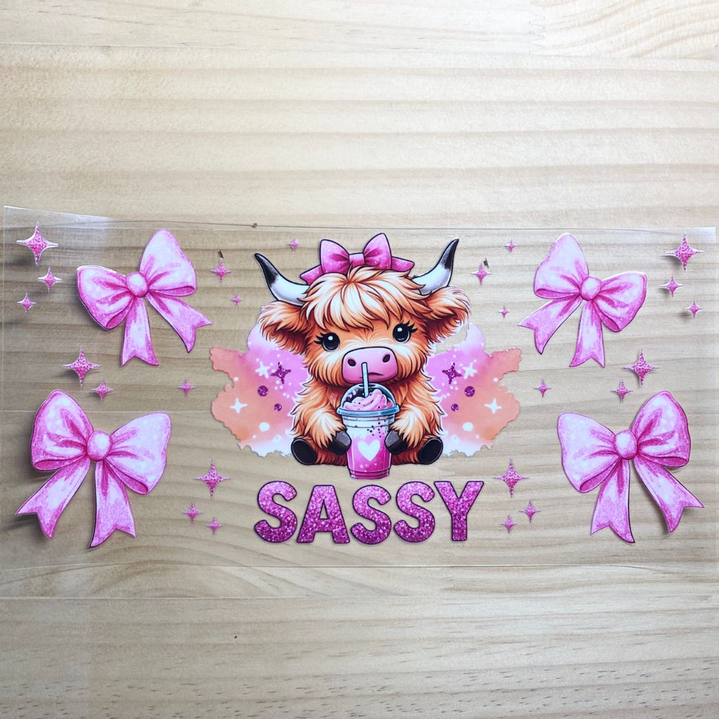 16oz UVDTF Cup Wraps,Sassy Cow