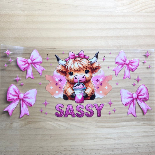 16oz UVDTF Cup Wraps,Sassy Cow