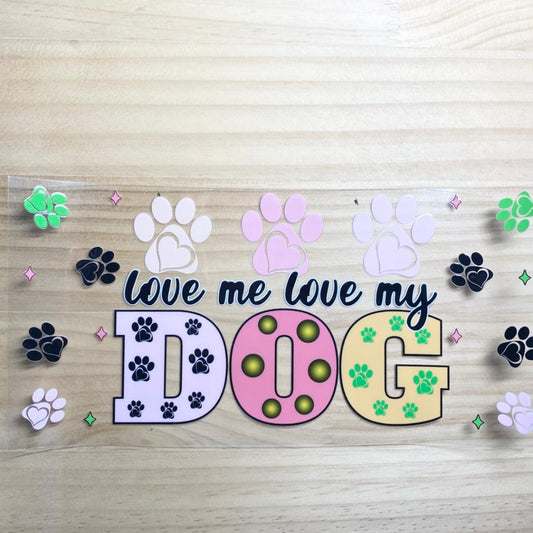 16oz UVDTF Cup Wraps, Dog & Puppy