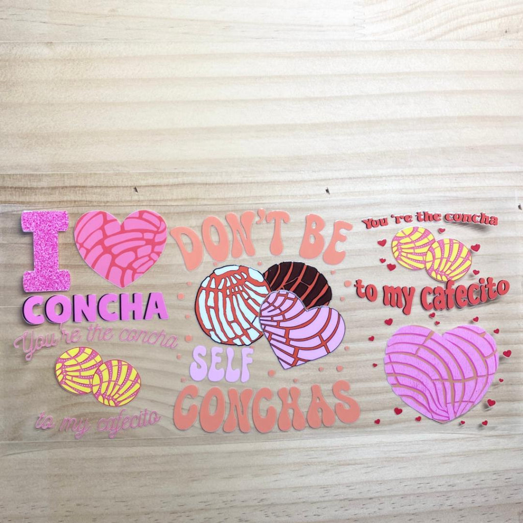 16oz UVDTF Cup Wraps,Concha & Cafecito