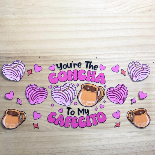 16oz UVDTF Cup Wraps,Concha & Cafecito