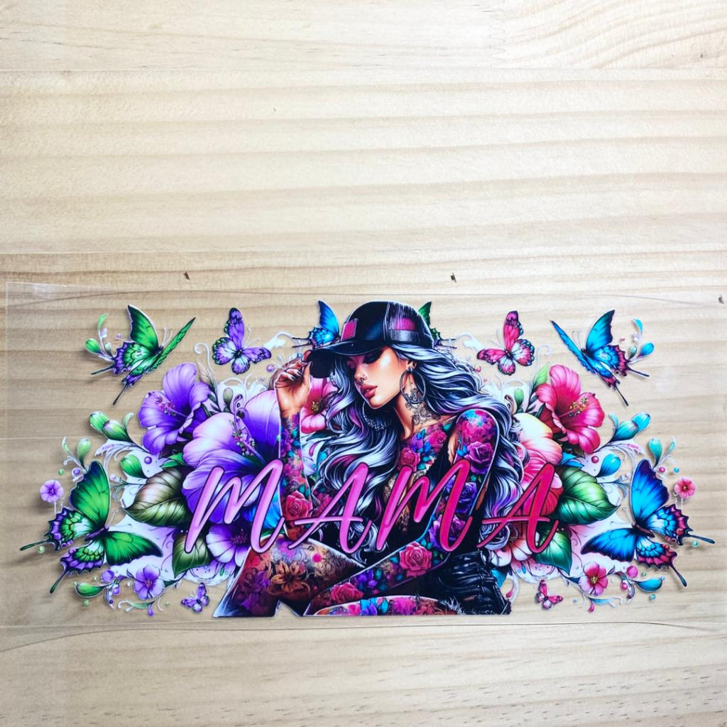 16oz UVDTF Cup Wraps,Tattoo Mama & Mother & Mom