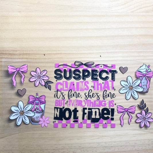 16oz UVDTF Cup Wraps,Words & Coffe & Flower & Bow