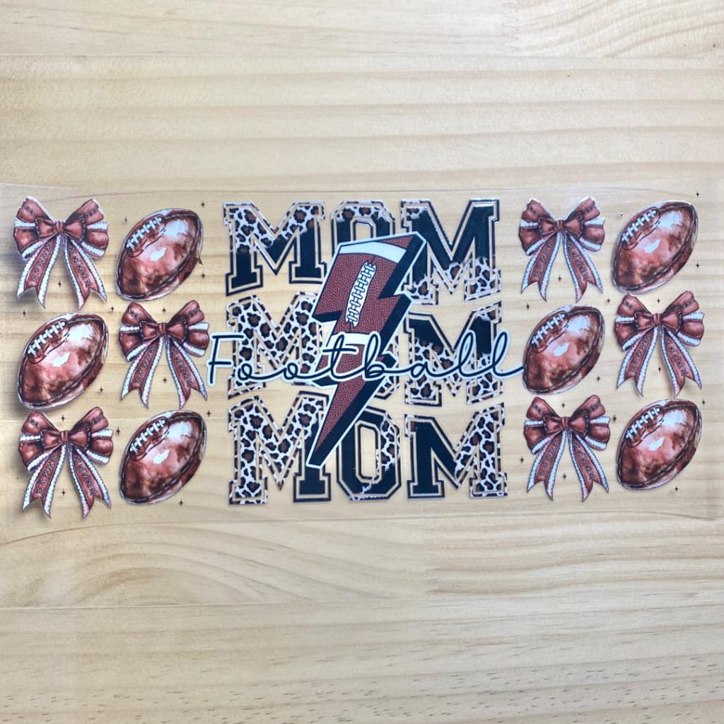 16oz UVDTF Cup Wraps, Football Mama & Mom & Mother