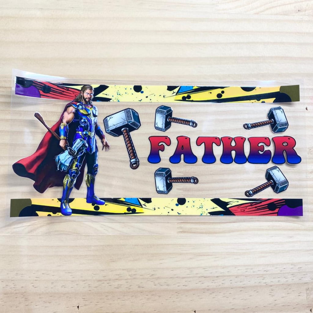 16oz UVDTF Cup Wraps, Thor Hero