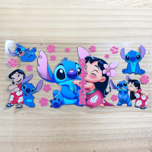 16oz UVDTF Cup Wraps, Cartoon ,Stitch & Lilo