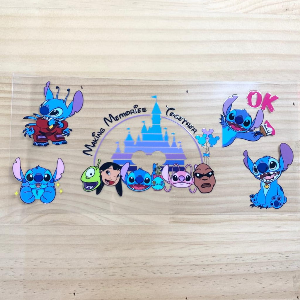 16oz UVDTF Cup Wraps, Cartoon ,Stitch & Lilo