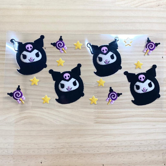 16oz UVDTF Cup Wraps,Cartoon Sanrio ,Kuromi