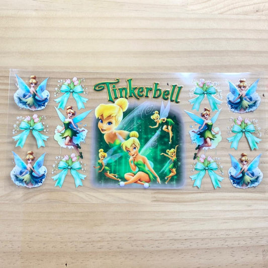 16oz UVDTF Cup Wraps,Cartoon Princess,Tinker Bell