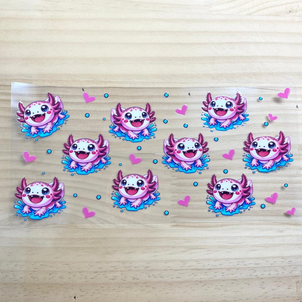 16oz UVDTF Cup Wraps, Animal , Axolotl