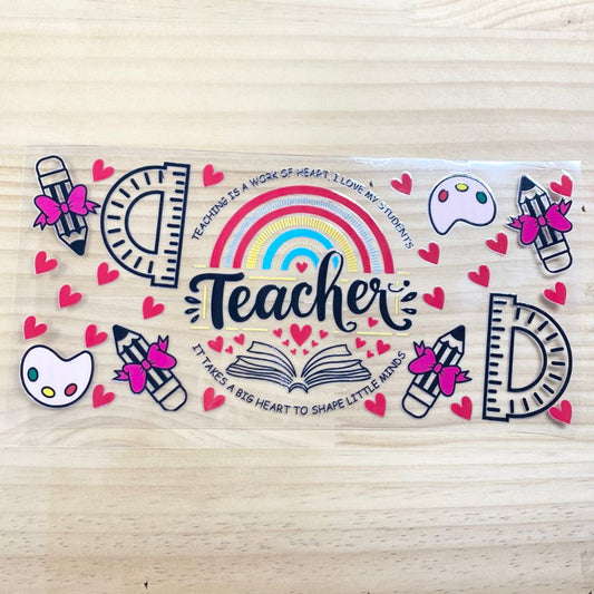 16oz UVDTF Cup Wraps, Teacher