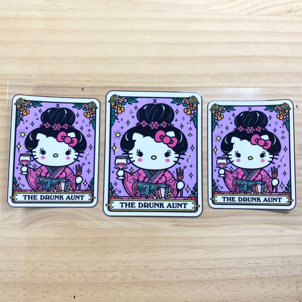 16oz UVDTF Cup Wraps, Cartoon Sanrio ,Hello Kitty