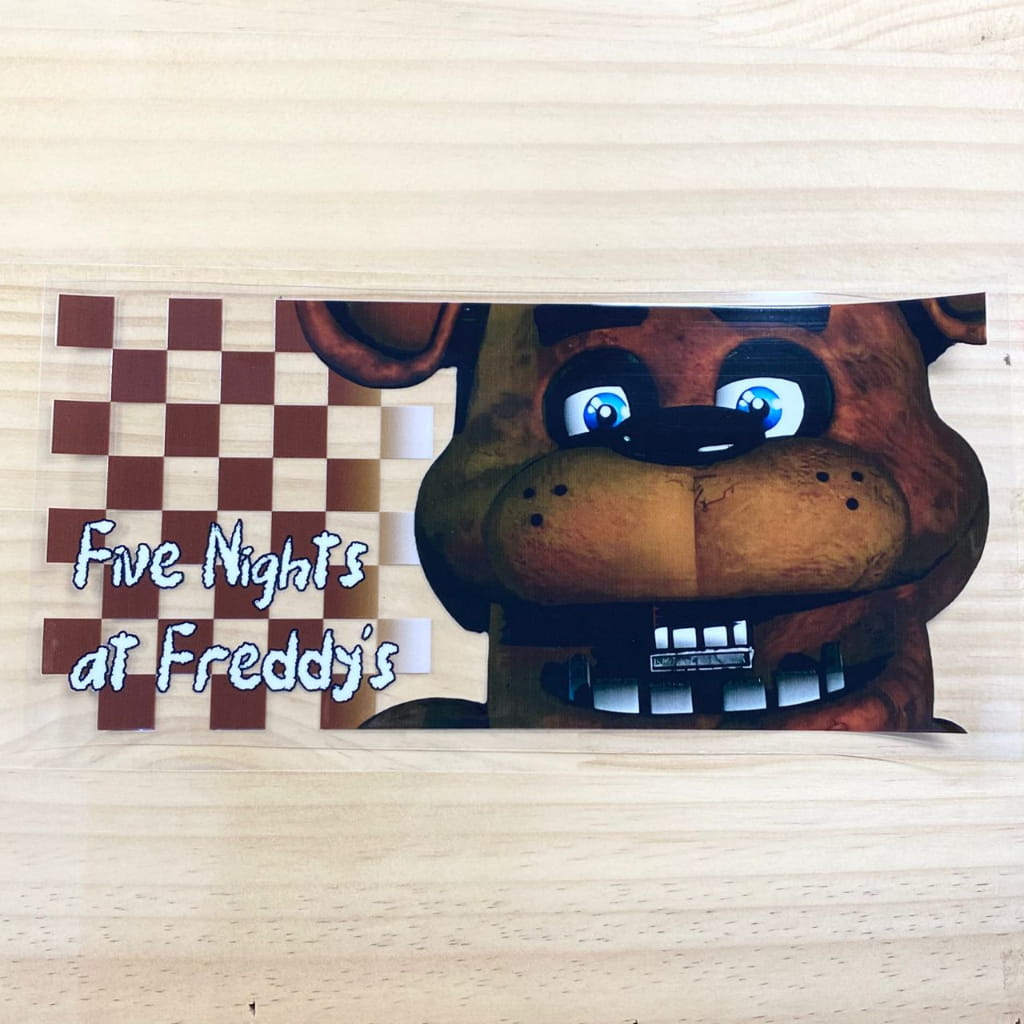 16oz UVDTF Cup Wraps, Cartoon , Five nights of Freddy's