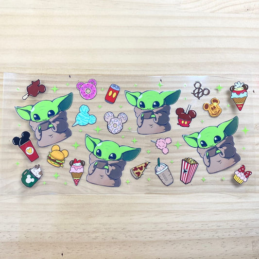 16oz UVDTF Cup Wraps, Cartoon , Baby Yoda