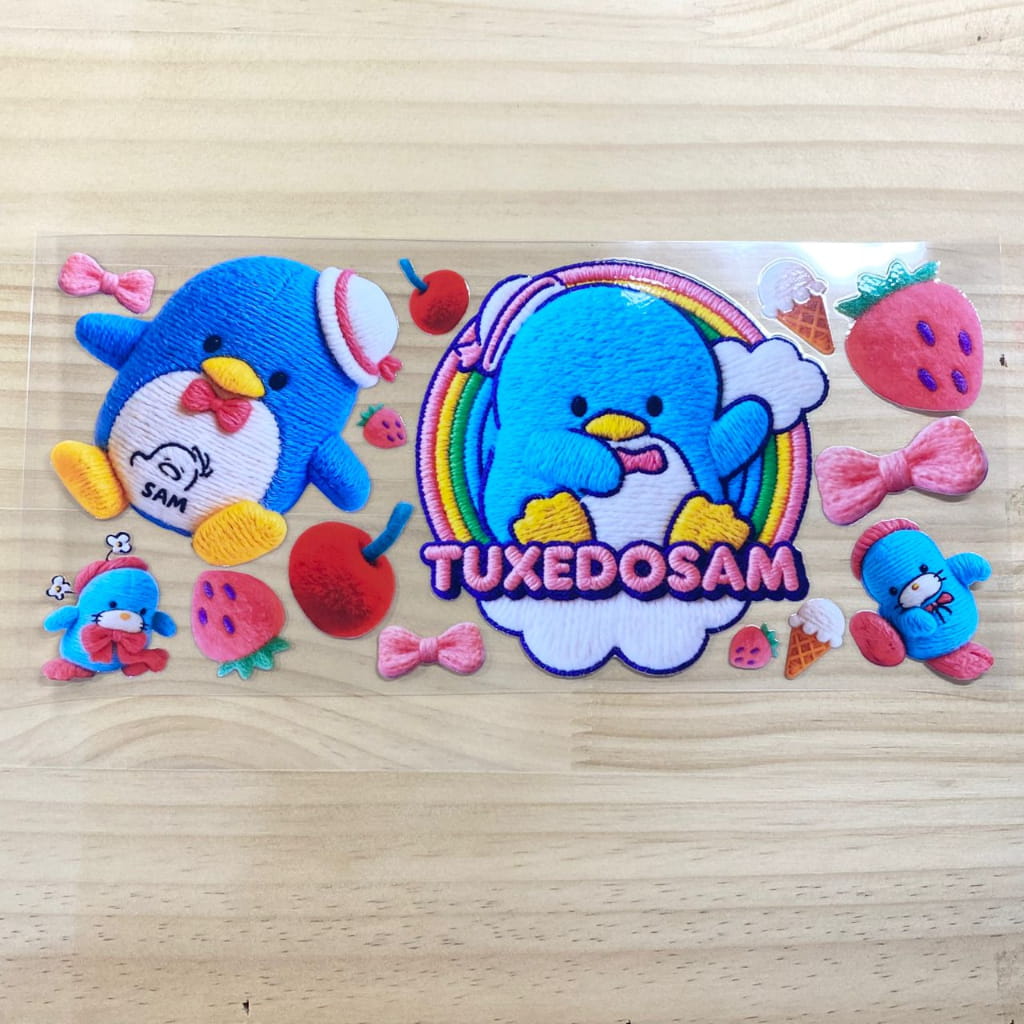 16oz UVDTF Cup Wraps, Cartoon ,Tuxedosam