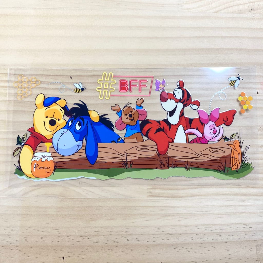 16oz UVDTF Cup Wraps, Cartoon ,Winnie Pooh