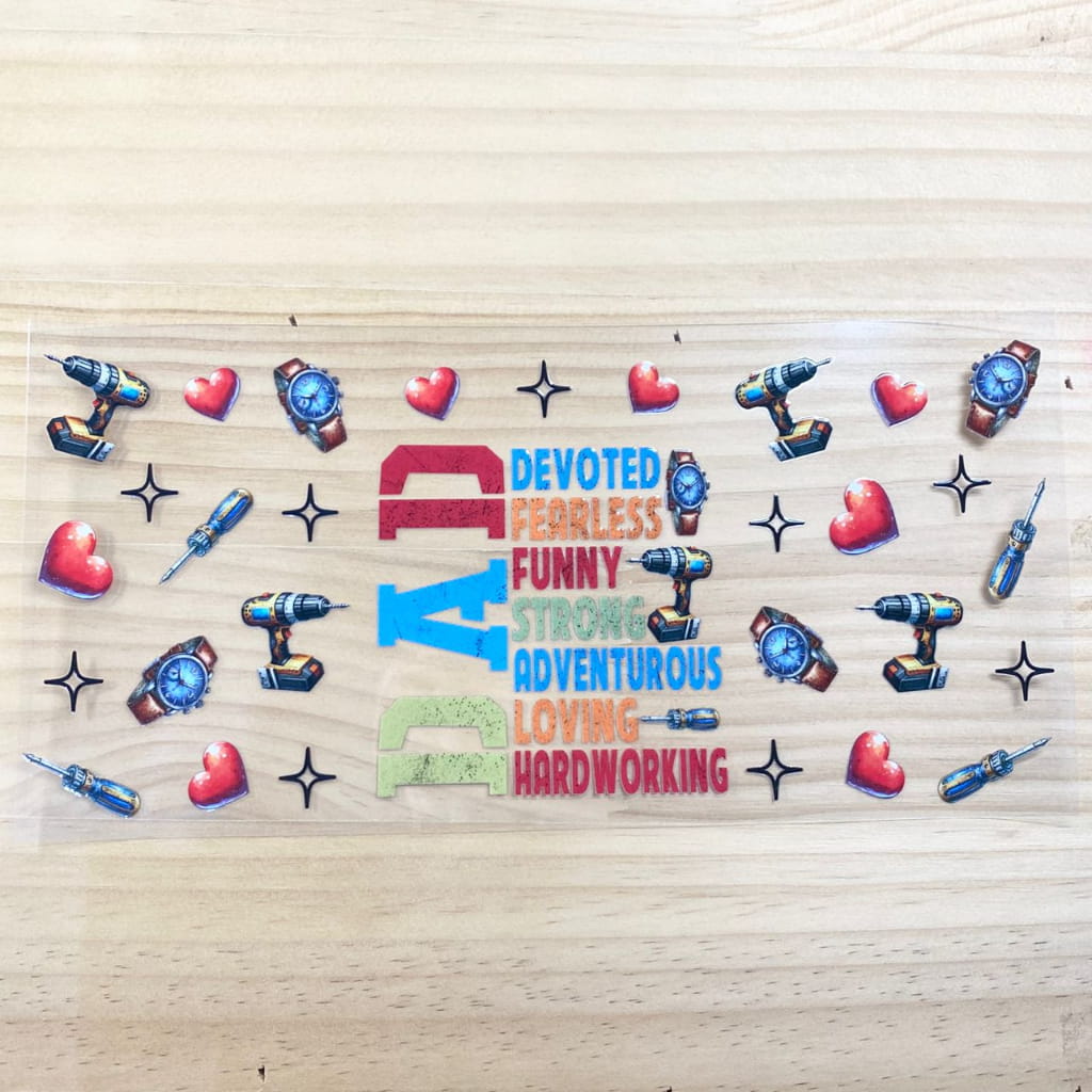 16oz UVDTF Cup Wraps, Father & Dad