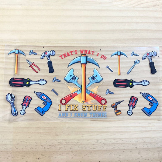 16oz UVDTF Cup Wraps, Fix Stuff ,Tool