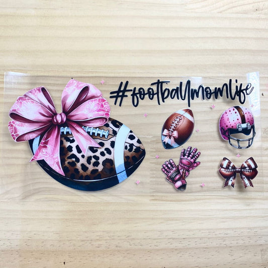 16oz UVDTF Cup Wraps,Football Mother & Mom & Mama