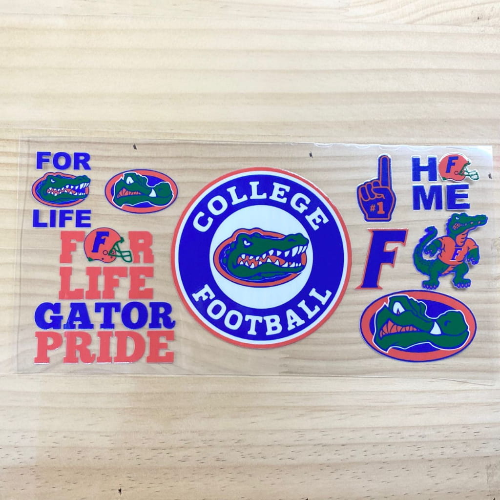 16oz UVDTF Cup Wraps,Sports Team ,College Football ,Gator Pride