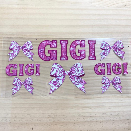16oz UVDTF Cup Wraps,GIGI ,Bowknot