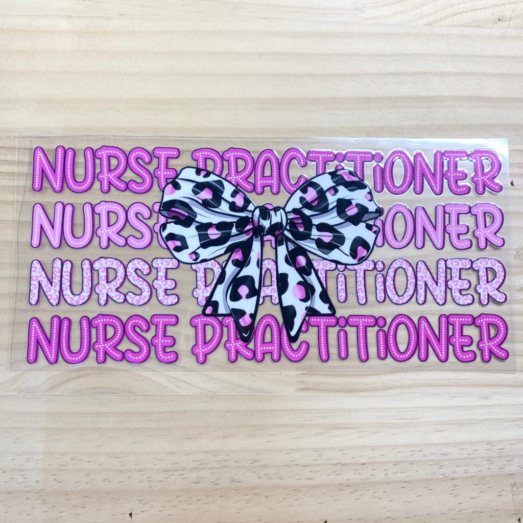 16oz UVDTF Cup Wraps,Nurse Bowknot