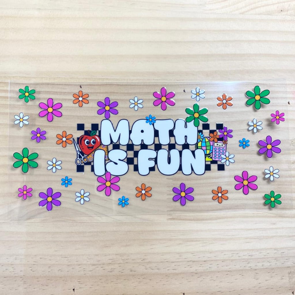 16oz UVDTF Cup Wraps,School ,Math is Fun