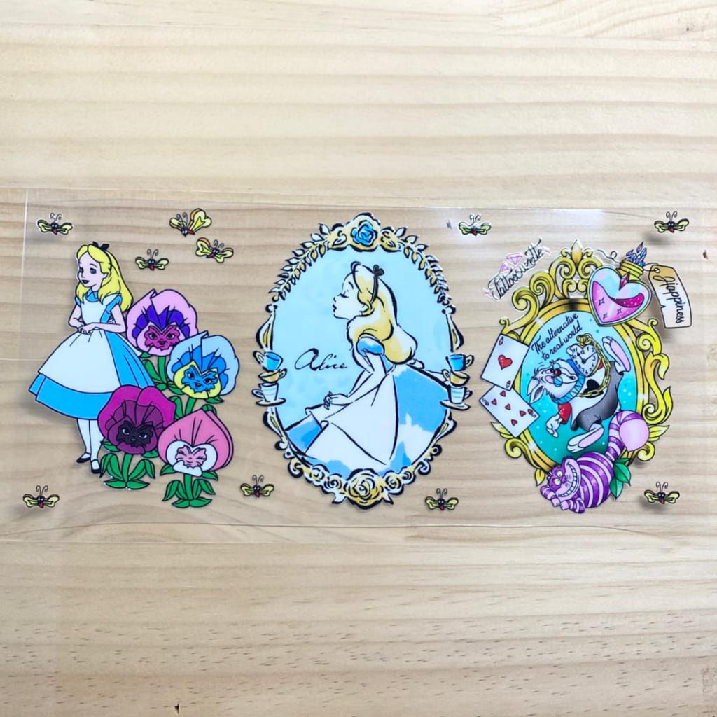 16oz UVDTF Cup Wraps,Cartoon Princess, Alice