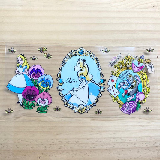 16oz UVDTF Cup Wraps,Cartoon Princess, Alice