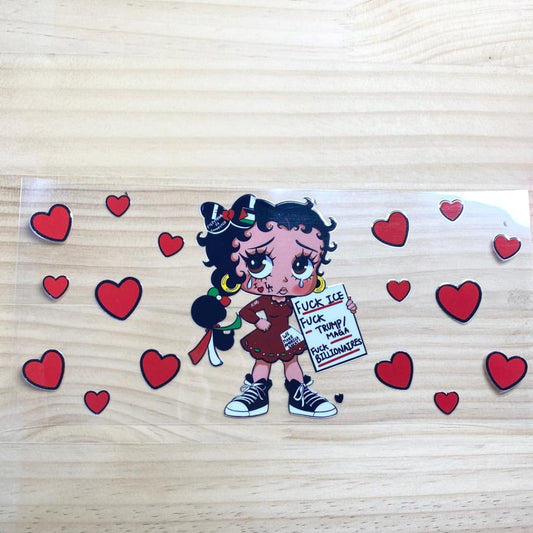 16oz UVDTF Cup Wraps,Cartoon ,Betty Boop