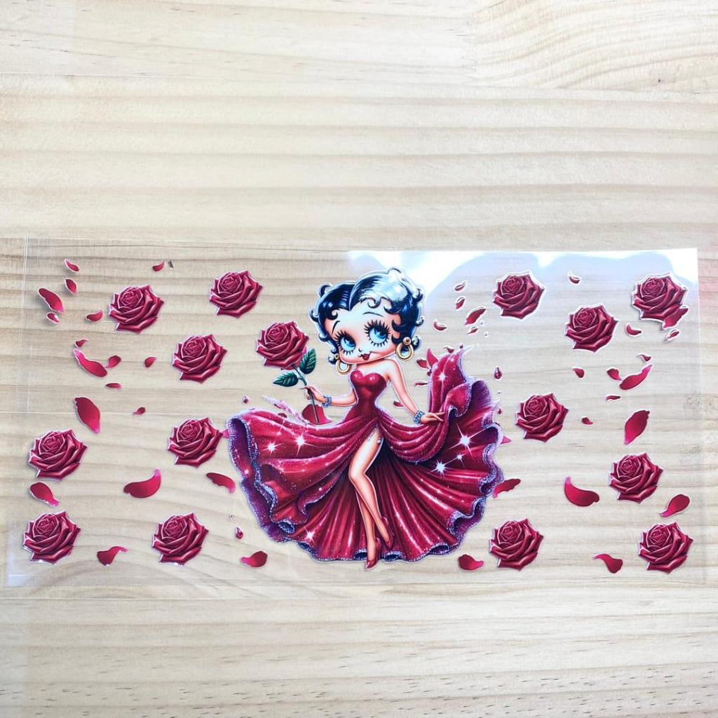 16oz UVDTF Cup Wraps,Cartoon ,Betty Boop