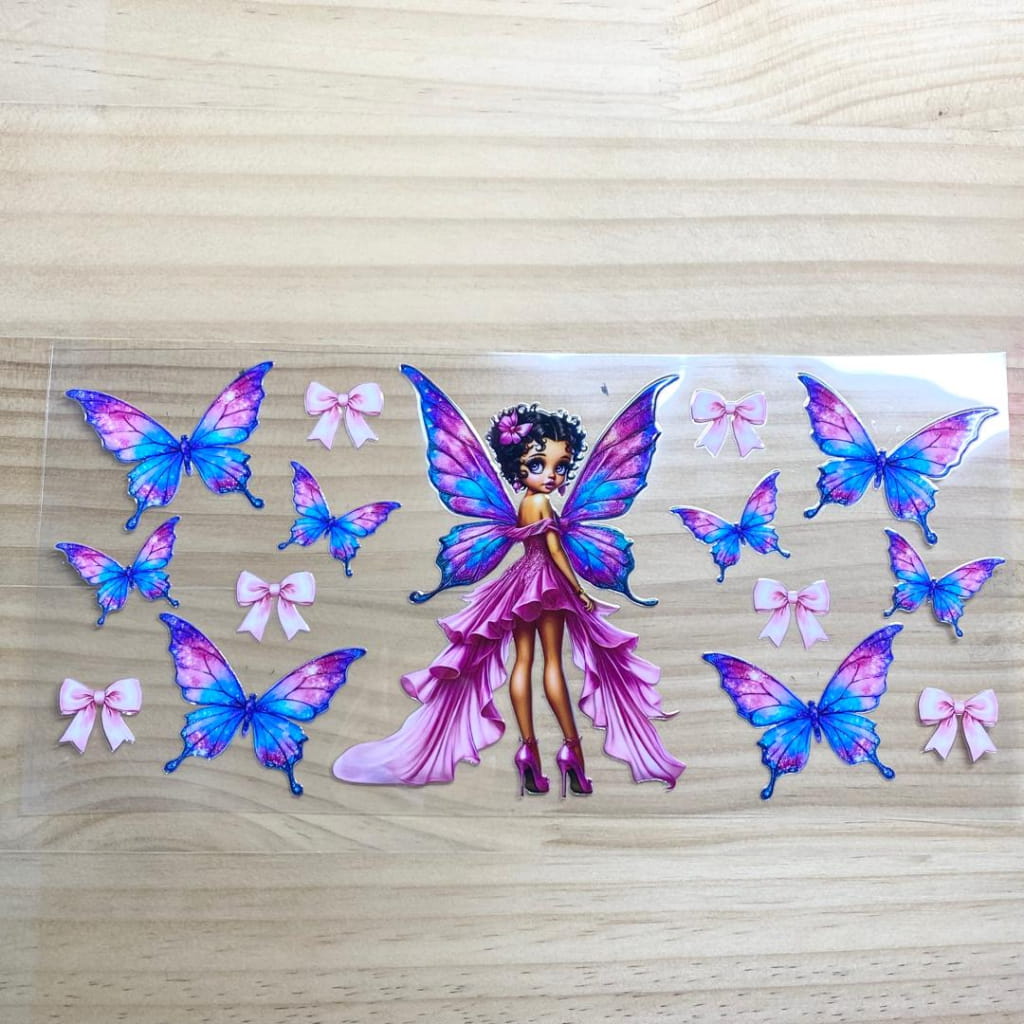 16oz UVDTF Cup Wraps,Cartoon ,Betty Boop
