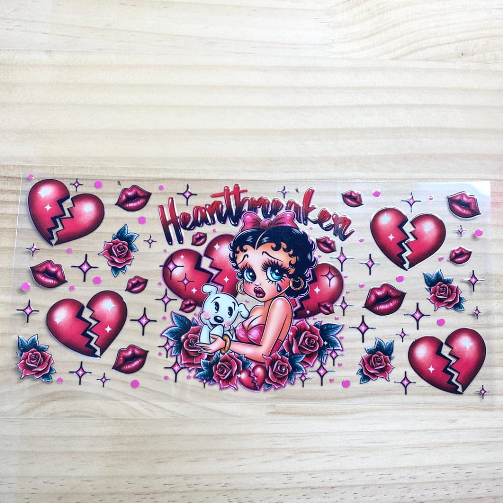16oz UVDTF Cup Wraps,Cartoon ,Betty Boop