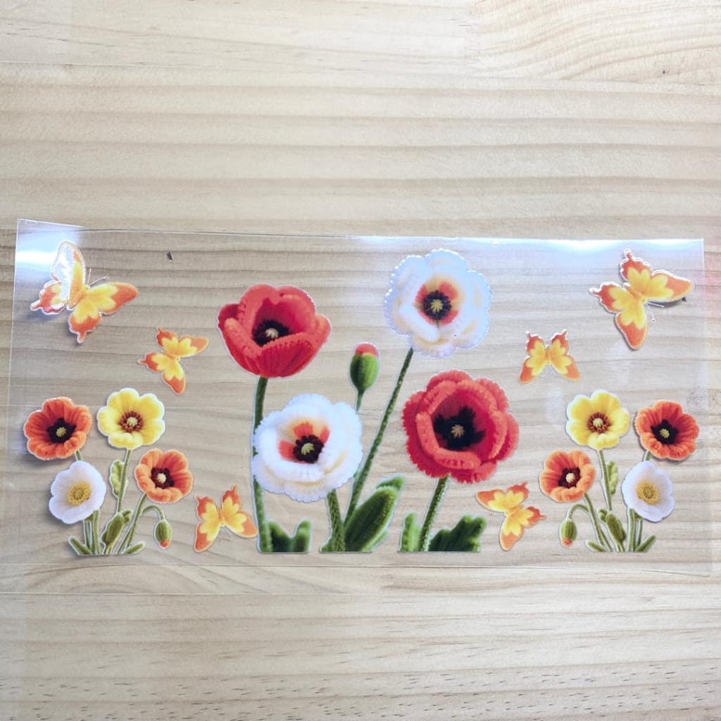 16oz UVDTF Cup Wraps, Flowers