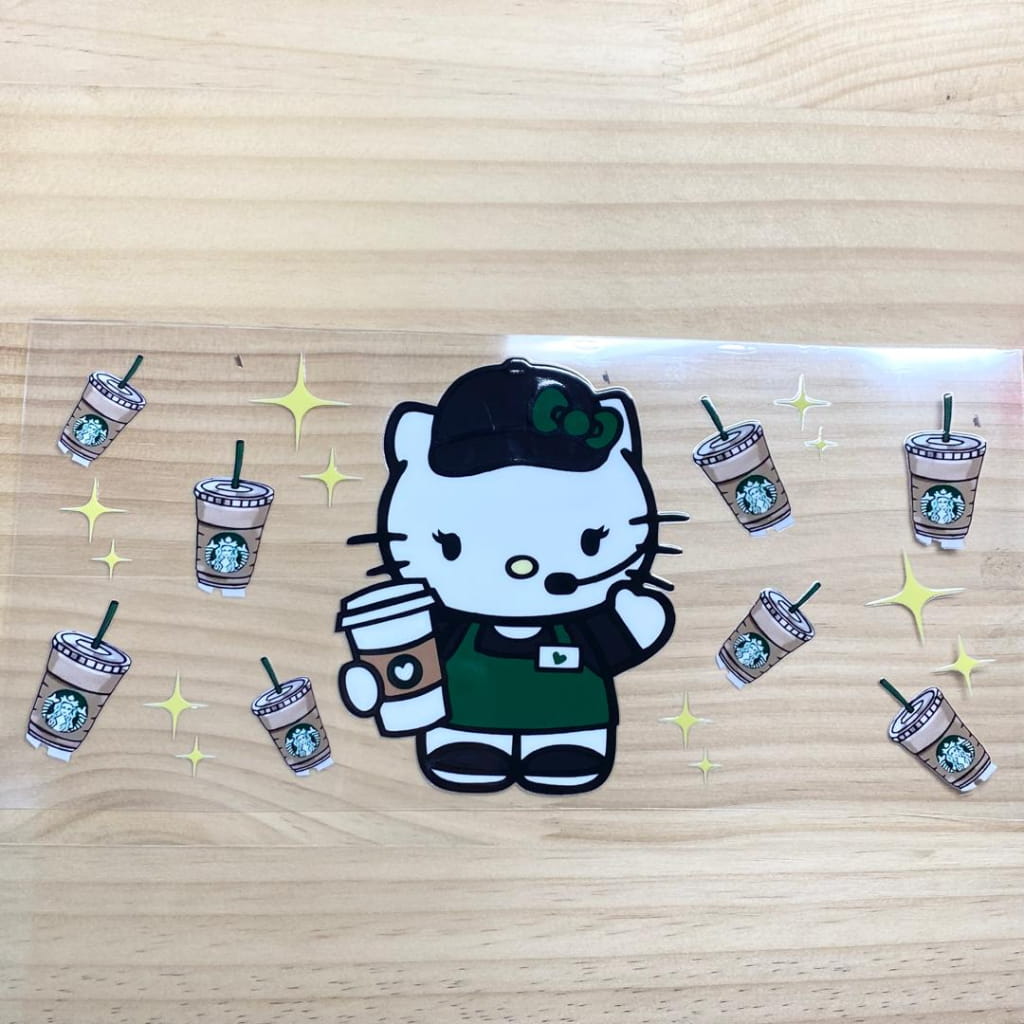 16oz UVDTF Cup Wraps, Cartoon Sanrio ,Hello Kitty ,Starbucks