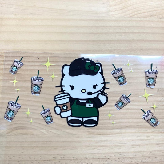16oz UVDTF Cup Wraps, Cartoon Sanrio ,Hello Kitty ,Starbucks