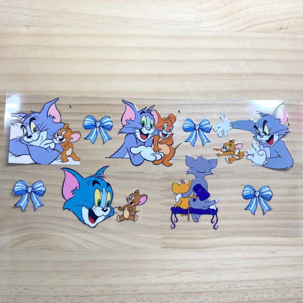 16oz UVDTF Cup Wraps, Cartoon , Tom and Jerry