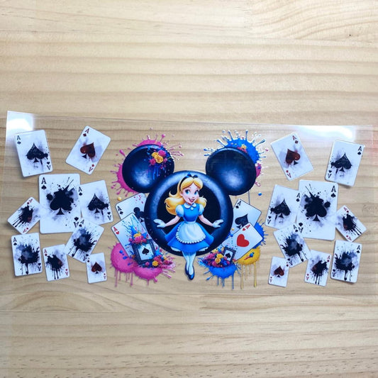 16oz UVDTF Cup Wraps, Cartoon Princess, Alice