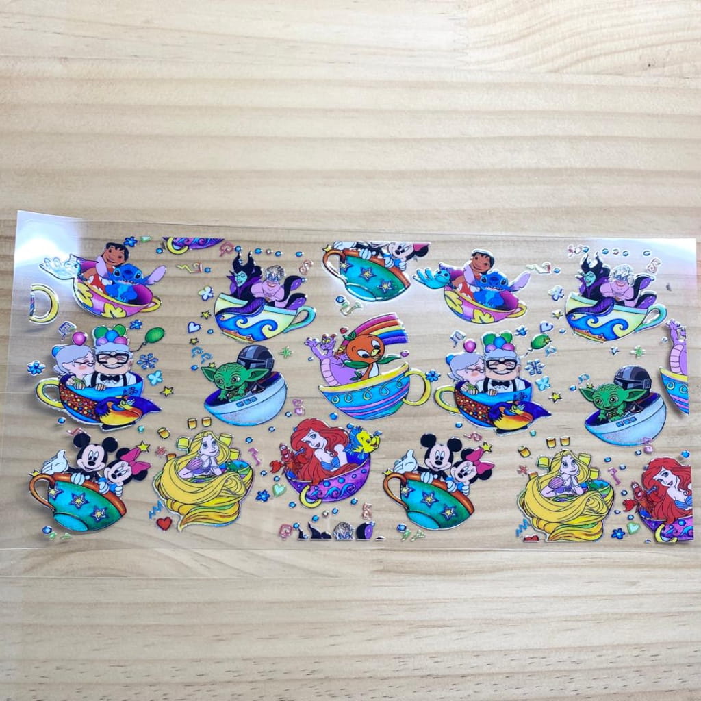 16oz UVDTF Cup Wraps,Disney Cartoon Characters