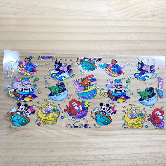16oz UVDTF Cup Wraps,Disney Cartoon Characters