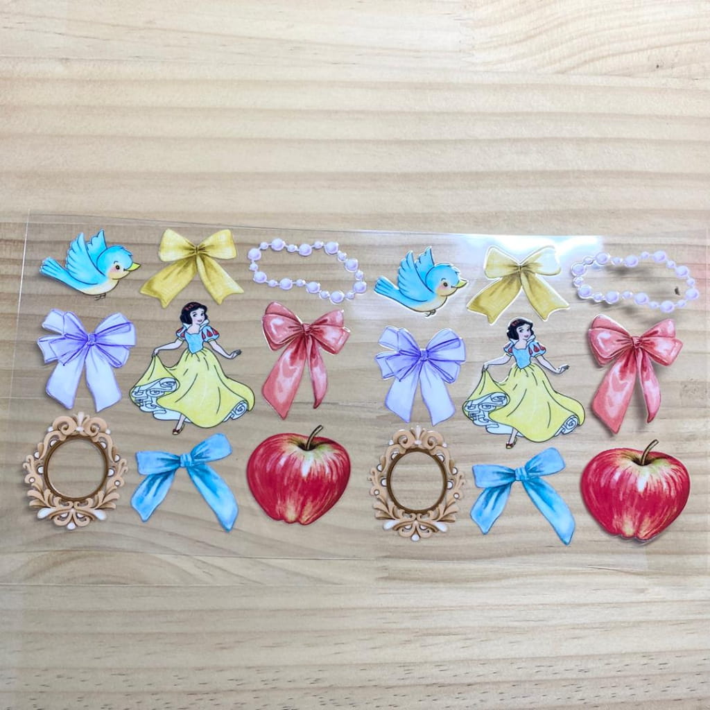 16oz UVDTF Cup Wraps,Cartoon Princess,Snow White
