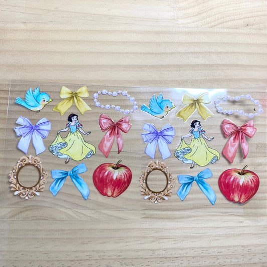16oz UVDTF Cup Wraps,Cartoon Princess,Snow White