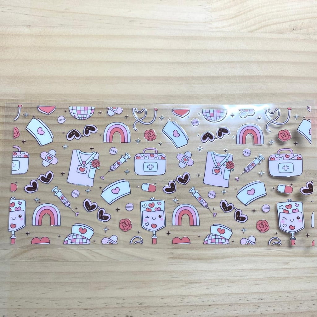 16oz UVDTF Cup Wraps, nurse