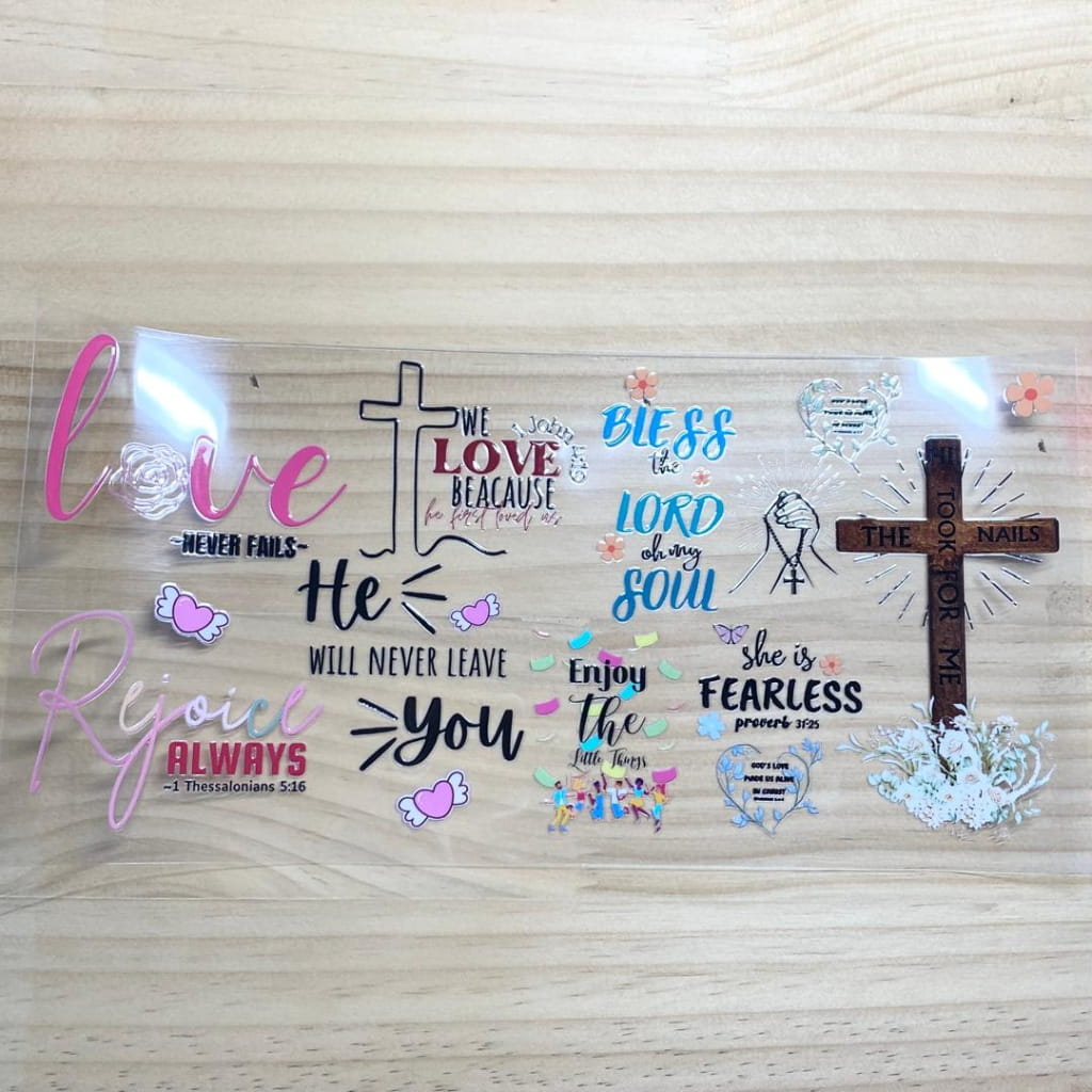 16oz UVDTF Cup Wraps, Religion & Faith & Cross & Belief